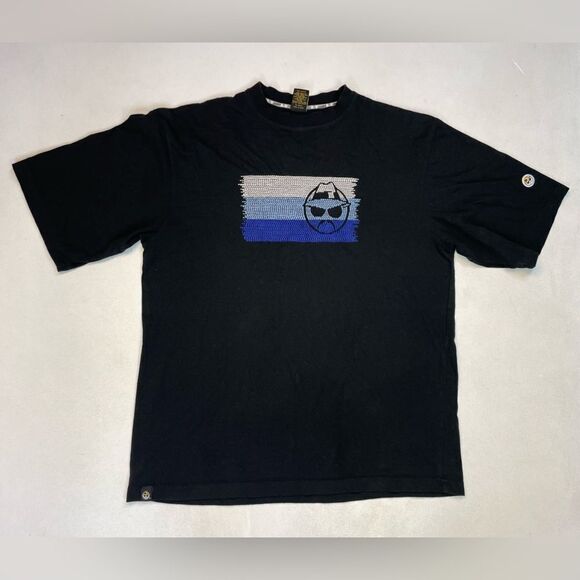 VINTAGE Lowrider Logo T-shirt Men Large Black Short Sleeve - Picture 1 of 6